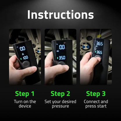 Tire Inflator Portable Air Compressor,Air Pump for Car Tires
