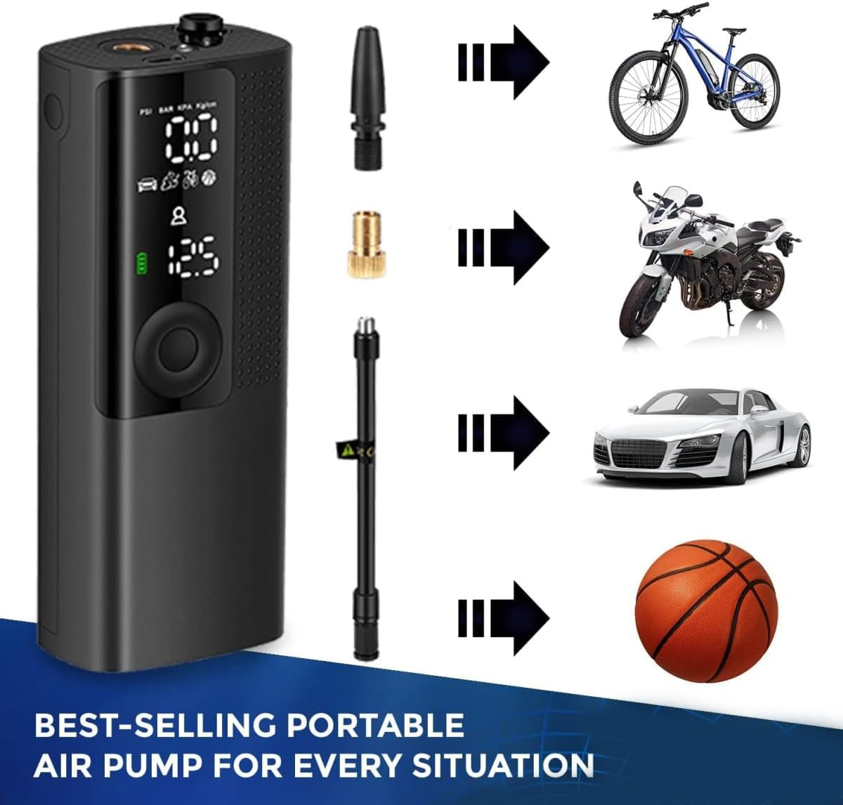 Tire Inflator Portable Air Compressor,Air Pump for Car Tires